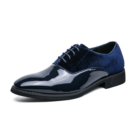 Sapato Oxford Masculino Lourent Sapato Oxford Masculino Lourent - Sapatos Masculinos 0016 Linvus Azul Texturizado 36 